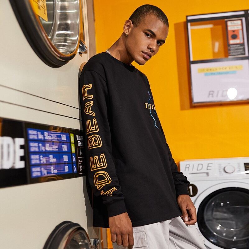 

Guys Letter & Graphic Print Sweatshirt, Black