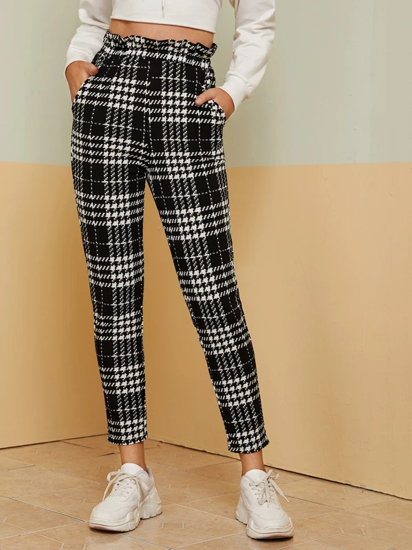 shein plaid pants