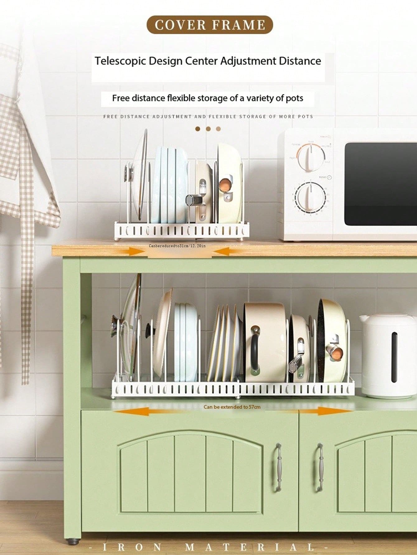 GAJUST Support De Couvercle De Pot En Bois Pliable - Repose Cuillère Et Couvercle De Casserole