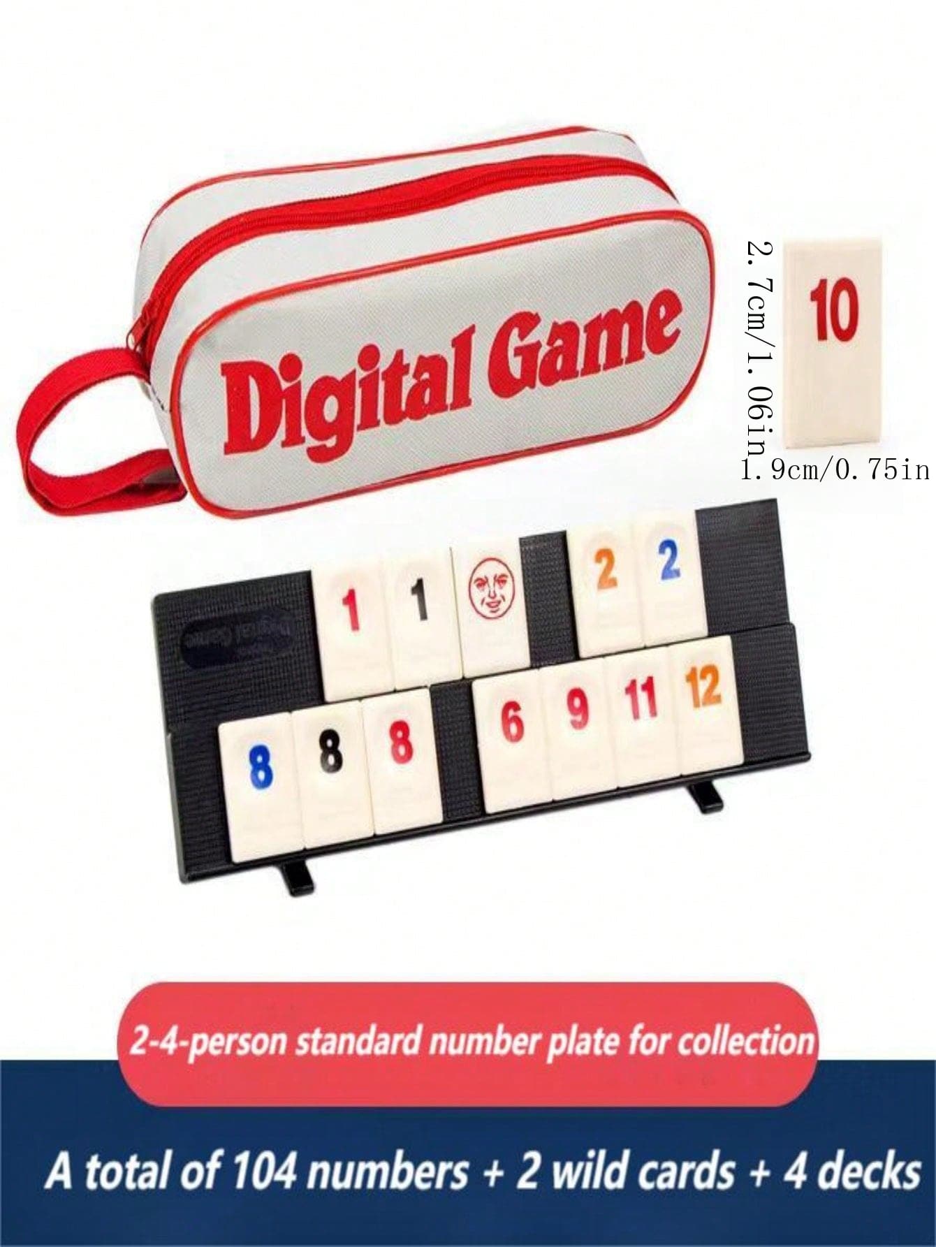 Travel Version Digital Mahjong Game Set, Table Game For 24 Players At