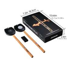 1 Gói 2 Hơn Điện lực Không khí Cái trống Bộ Sticks Với Drumsticks , , USB Giữa chiều dài Chức năng , Tính phí Cáp - gừng - Xem 2
