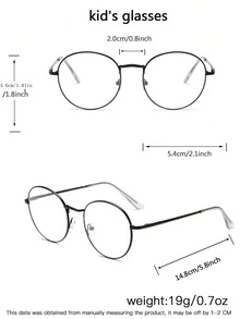 Kính khung kim loại cho trẻ em - màu đen - Xem 5