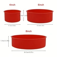 1pc 4/6/8 Inch Non-Stick Silicone Cake Pan, Reusable Baking Mold For Kitchen Accessories