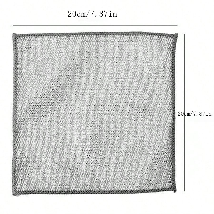 NonScratch Silver Wire Dishcloth Steel Wool Substitute Kitchen Oil