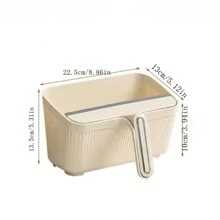 1pc Household Kitchen Waste Bin With Scraper, Table Cleaning Kit, Multi-Functional Tabletop Garbage Organizer Tool,Kitchen,Kitchen Items,Cleaning,Kitchen Towel - Apricot - View 7