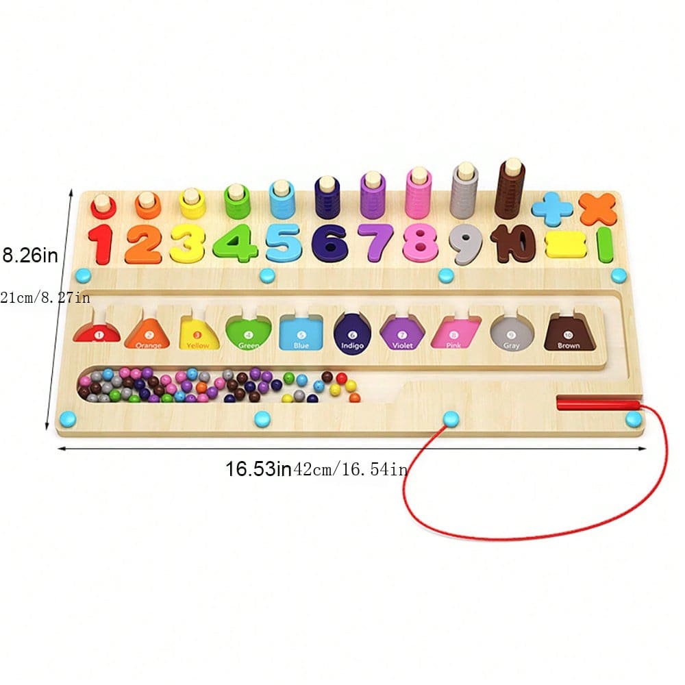 Children Montessori Toy Pen Moving Ball GameStacking Classification Color Sorting