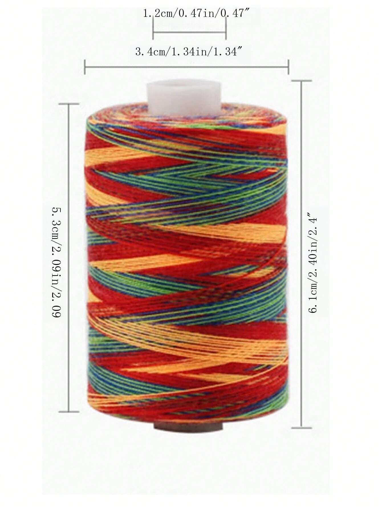 10 Pieces Rainbow Variegated Polyester Sewing Machine Thread All