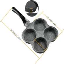 Rustless Egg Frying Pan | 4-Cup Nonstick Easy Clean Egg Cooker Omelet Pan For Breakfast Swedish Pancake, Crepe Pan Gas Stove And Other Stoves Cookware Seafood Boil