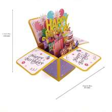 1 Miếng , 3D Bật lên Sinh nhật Thẻ Với Và Phong bì - Hoàn hảo Quà sinh nhật Cho anh ấy Hoặc Cô ấy - Vui vẻ Sinh nhật Thẻ - Nhỏ bé Làm Việc  Quân nhu - Nhiều màu - Xem 8