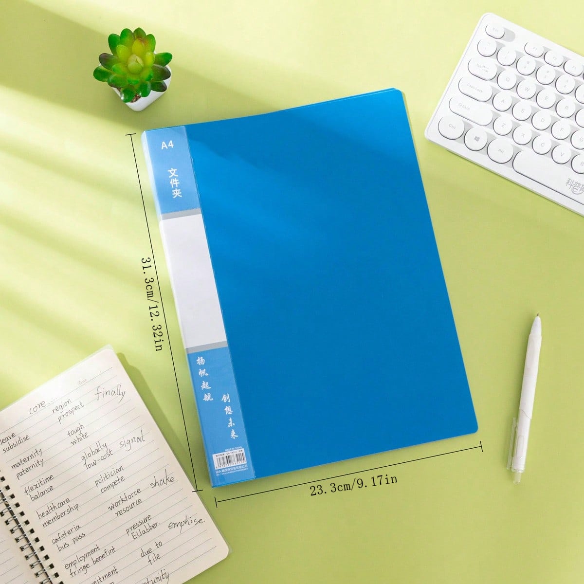 A4 Folder With Strong Double Clips And Clipboard For Files, Documents