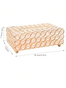 1pc Creative European Style Crystal Tissue Box For Household Living Room Dining Table Napkin Holder Home Decor Organizer Home Bathroom Decor Bathroom Organizer Summer Back To School