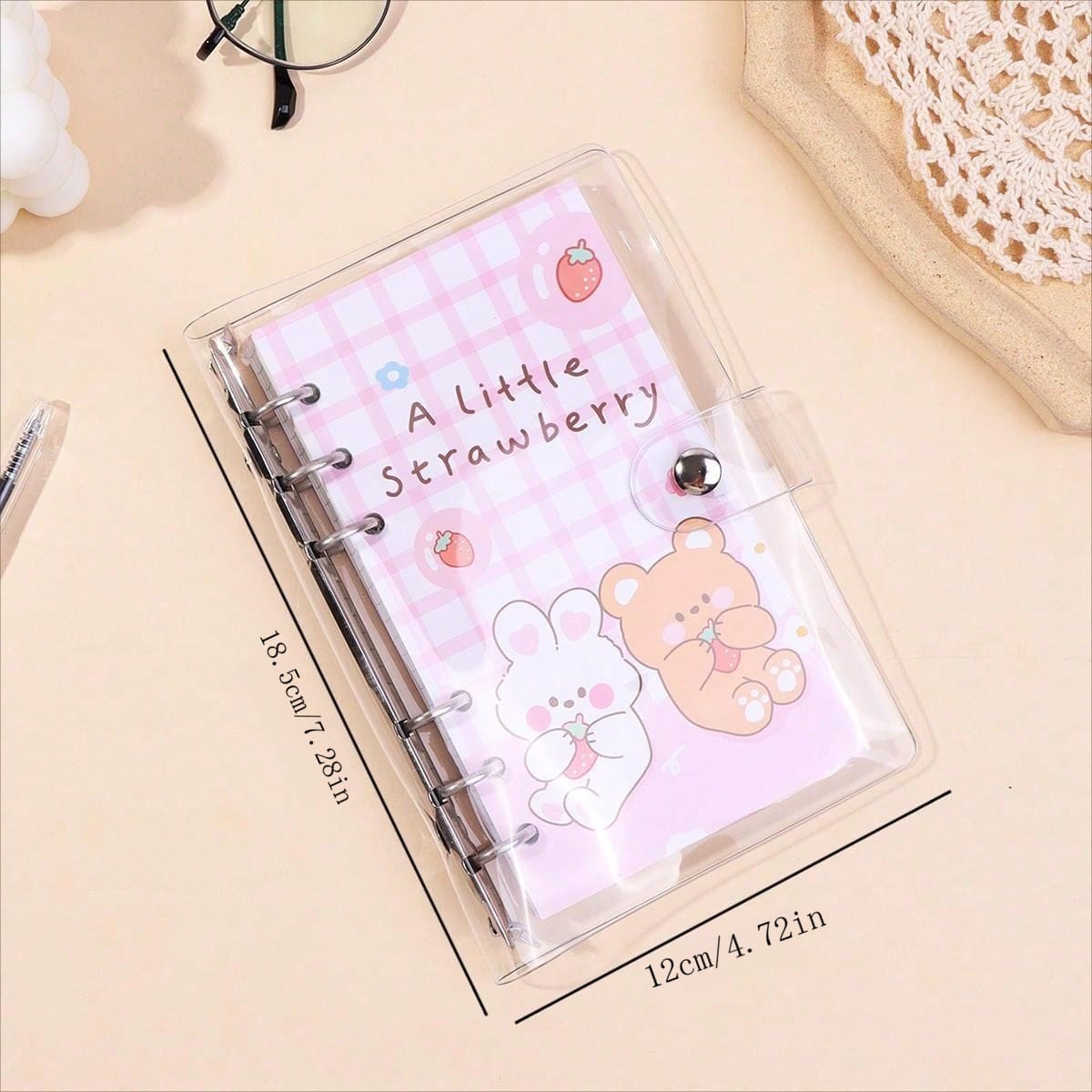 Cute Girl's Planner Set With Removable Pages, LooseLeaf Notebook, And