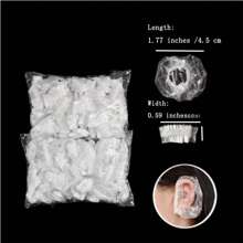 100pcs Waterproof Ear Covers - Keep Ears Safe & Dry During Bathing, Hair Dying & Salon Visits! - Clear - View 2