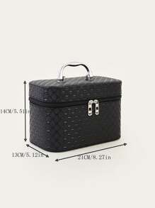 Medium-Size Black Home Storage Makeup Box - Black - View 2