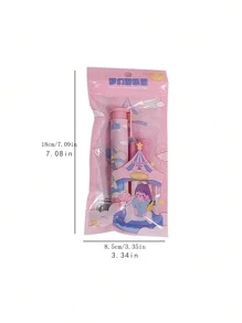 1袋卡通按拉式橡皮擦,可縮回的2b鉛筆擦,創意筆型橡皮擦,大象皮仿製,適用於學生和兒童的文具 - 粉色 - 查看 7