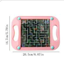 1 pièce/5 pièces Jouet de puzzle de labyrinthe à billes d'équilibre, jeu cérébral, défi pour passionnés de loisirs, motif et couleur de fond aléatoires
