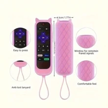 1 cái Phát sáng trong bóng tối Dễ thương Tai mèo Hình dạng Silicone phổ cập Bao điều khiển từ xa Với dây kéo , Tương thích với TCL , , TV Hẻo lánh Kiểm soát - Màu tím - Xem 4
