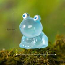 微景觀裝飾彩色夜光青蛙人物造型創意苔蘚&樹脂工藝桌上裝飾禮物,適合兒童和新學生,網路商品 - 彩色 - 查看 2