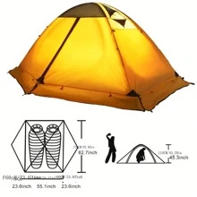 2人露營帳篷,4季防水超輕便背包帳篷,雙層全天候易設置帳篷,適合戶外求生、徒步旅行、背包客、登山等活動。 - 紅色 - 查看 2