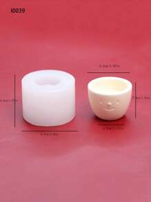 1 Miếng Dễ thương Mặt Hình dạng Giá đỡ trứng , Bộ đồ ăn , Khay trứng Khuôn Đối với Nhà hàng , Ăn uống Bàn - trắng - Xem 2