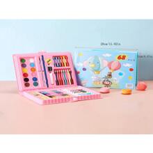 1盒68色藍色水彩筆套裝,適用於兒童繪畫、美術學校、幼兒園畢業禮物 - 藍色 - 查看 2