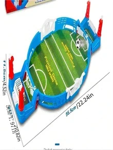 1pc Desktop Interactive 2 Player Soccer Game, Football Launcher Toy Game Gift For Leisure Entertainment - Blue and White - View 3