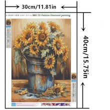 Tranh đính đá - Kim cương tròn Magic Cube - Kim cương nguyên khối [Bộ] 30*40cm - Nhiều màu - Xem 2