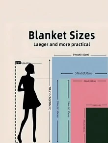 1條卡通女性肖像印花法蘭絨毯,適用於日常/生日/紀念日/節日場合的多功能禮物,適用於全年四季 - 彩色 - 查看 5