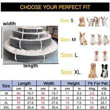 1只防水且可拆式plusheen圓形寵物床,貓狗大型狗床。四季通用。設計美觀的床鋪適用於搭配柴犬使用,附有貓狗寵物墊 - 灰色 - 查看 3
