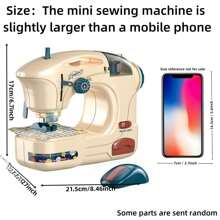 Máquina De Coser Eléctrica Led, Miniatura, Hogareña, Educativa, Juguete De Simulación Con Luz, Sonido Y Vibración (piezas Al Azar) - Multicolor - Ver 5