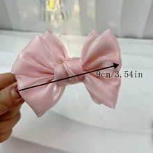 Children's Hair Clamp With Bowknot Decoration For High Ponytail, Princess Bun, Baby Large Hair Clip