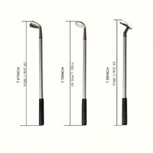 1 Set Golf Pen Set, Mini Desktop Golf Gift Set With 3 Golf Club Shaped Ballpoint Pens, Back To School/Graduation/Festival/Valentine Gift - Multicolor - View 2