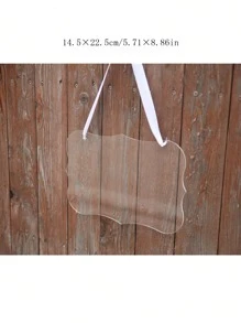 1 Miếng DIY Trong sáng Trống Acrylic Treo Dấu hiệu , Thanh lịch Cô dâu Và Chải ngựa Cái ghế Dấu hiệu Cho đám cưới - trong suốt - Xem 5