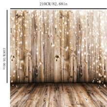 Rustic Vinyl Photography Backdrop With Vintage Wooden Floor Design, Suitable For Engagement, Wedding, Baby Photoshoot And Studio Props - Coffee Brown - View 6