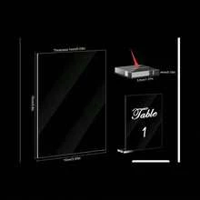 5pcs Clear Acrylic Signs With Stands, Round Top Acrylic Sheets For Diy Acrylic Arch Table Number, Wedding Arch Sign, Party Center Decoration - White - View 4