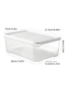 1入組冰箱肉類儲存容器,帶網格,密封,可冷凍的冰淇淋盒子 - 白色 - 查看 2