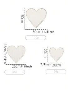 2 chiếc Bằng gỗ Túi Móc Đáy , Tim Bằng gỗ Rổ Đáy Bằng gỗ Cơ sở Máy ép Trống Móc sự thêu Cơ sở Đối với DIY Rổ Thủ công Dệt Làm Quân nhu - Màu be - Xem 5