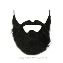 1pc Black Fake Mustache Prop For Party And Performance Dress Up - Black - View 2