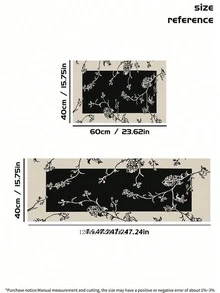 1入組進階黑白條紋和花卉圖案硅膠廚房墊,時尚奢華風格,緩衝和減震,快速乾燥防滑廚房墊和地墊,適用於廚房、浴室、門廳、洗衣房等 - 彩色 - 查看 4