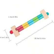 Trẻ em Bằng gỗ Môn Toán Môn số học Học tập Đồ Chơi Montessori Giảng bài Sự Thêm vào Cái thước Giáo dục Số Đồ Chơi Đối với Trẻ em Dạy học - Màu be - Xem 9