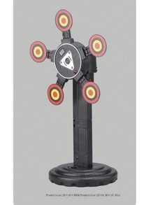 Electronic Shooting Target With Scoring System And Single Rotating Wheel, Suitable For Gun Targets Practice - Black - View 7