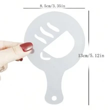 16/32/80 件塑料拿铁艺术模板、花式咖啡印花图案、奶泡装饰模板、饮料和甜点撒粉工具 返校季