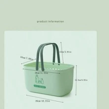 New Bathroom Storage Basket, Portable Bath Shower Caddy, Multifunctional Drain Water Basket For Household Use - Orange - View 6