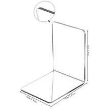 A Transparent Acrylic Bookend, L-Shaped Bookend Bookshelf Picture Book Photo Album Display Partition Board Storage Book Holder - Transparent - View 2
