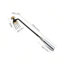 1 件锰钢花园除草器草根松土手工除草拔除器园艺工具多功能除草器 - 銀色 - 查看 2