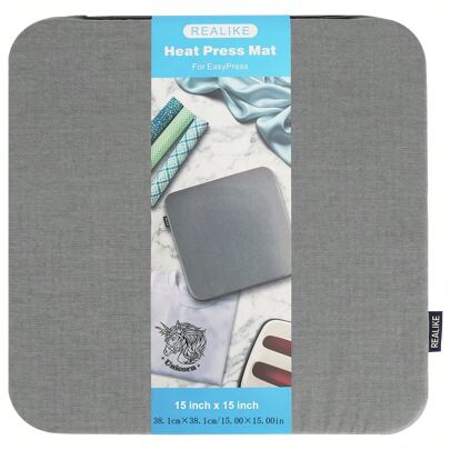 38.1 Cm X 38.1 Cm (15"x 15") Alfombrilla De Prensado Térmico Para Prensa Fácil, Alfombrilla Resistente Al Calor Para Máquinas De Prensado Térmico Para Proyectos De Vinilo Y Transferencia De Aislamiento Térmico