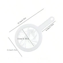 1pc Multi-Functional Filter Spoon, Great For Filtering Coffee, Baby Food, Juice And More - White - View 2