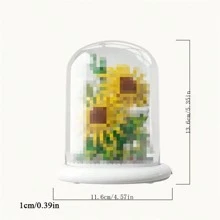 Eine Vielzahl von ABS Desktop Blumen Dekorationen Modell Bausätze, DIY Topfpflanzen, Geschenke für Freunde, Bildungsbausteine. Geschenke zum Schulbeginn, Eltern-Kind-Interaktion, Bürozeit. Geeignet für Tisch-, Raum- und Fensterbankdekoration, etc. Halloween/Weihnachten, stressabbauendes Spielzeug