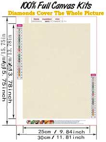 1入組水彩狗圖案鑽石繪十字繡工具包,5d鑽石畫套件,適用於成人初學者,滿形鑽石裝飾diy馬賽克圖像,30x40厘米,是生日禮物和家居裝飾的理想選擇,尤其適用於房間牆壁裝飾 - 彩色 - 查看 2