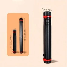 Drawing Paper Drawing Tube Art Telescopic Drawing Tube Storage Drawing Barrel Drawing Paper Tube Plastic Portable - Black - View 3